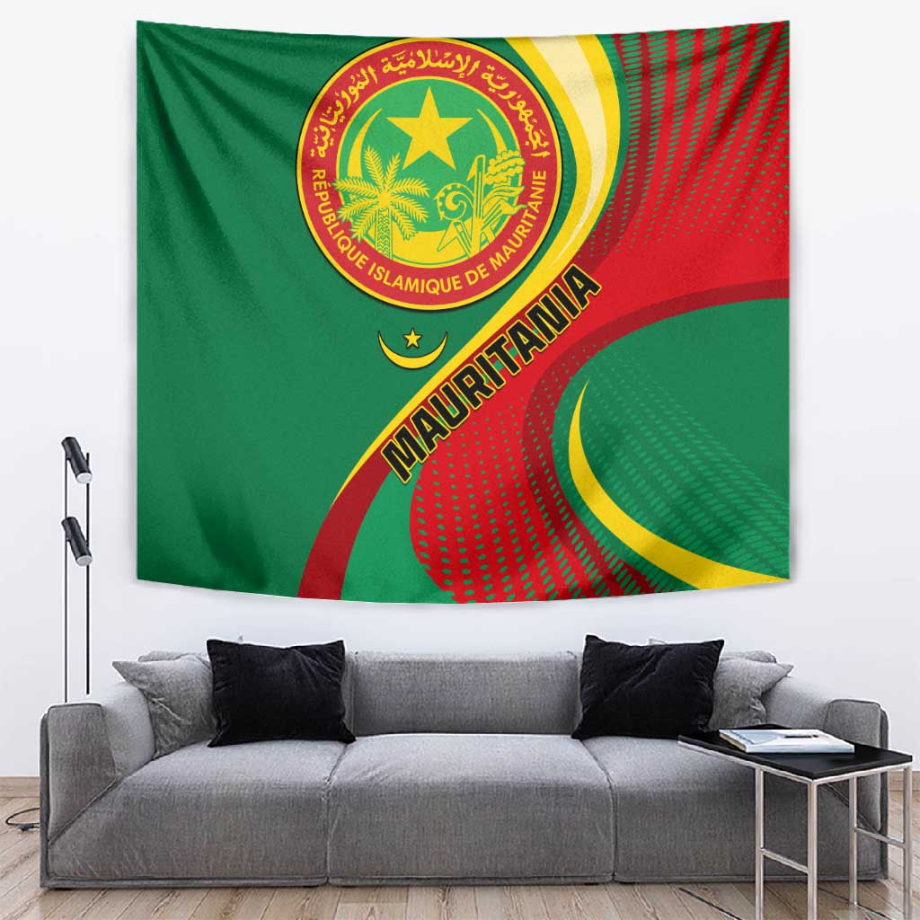Mauritania Independence Day Tapestry with Mauritanian Seal - Special Version LT01
