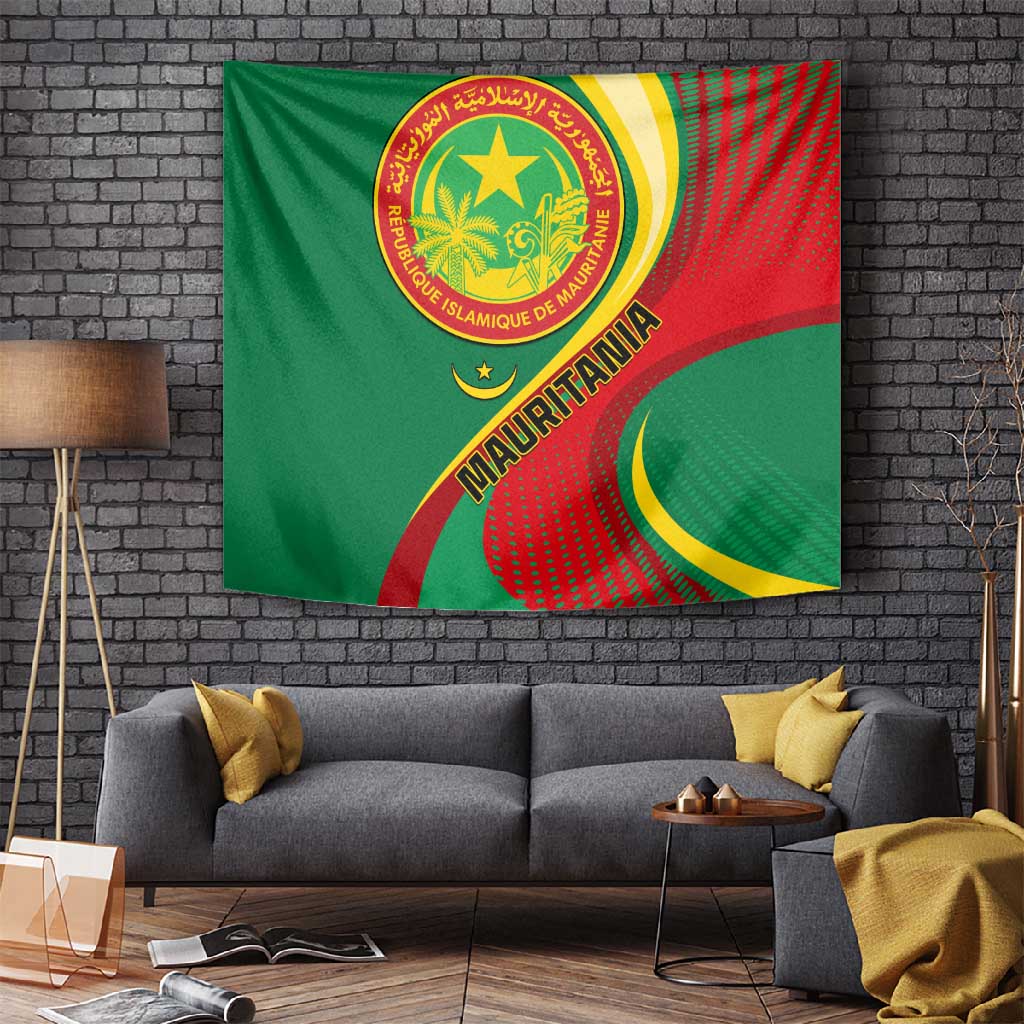 Mauritania Independence Day Tapestry with Mauritanian Seal - Special Version LT01