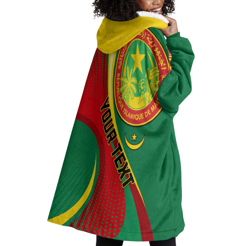 Personalized Mauritania Independence Day Wearable Blanket Hoodie with Mauritanian Seal - Special Version LT01