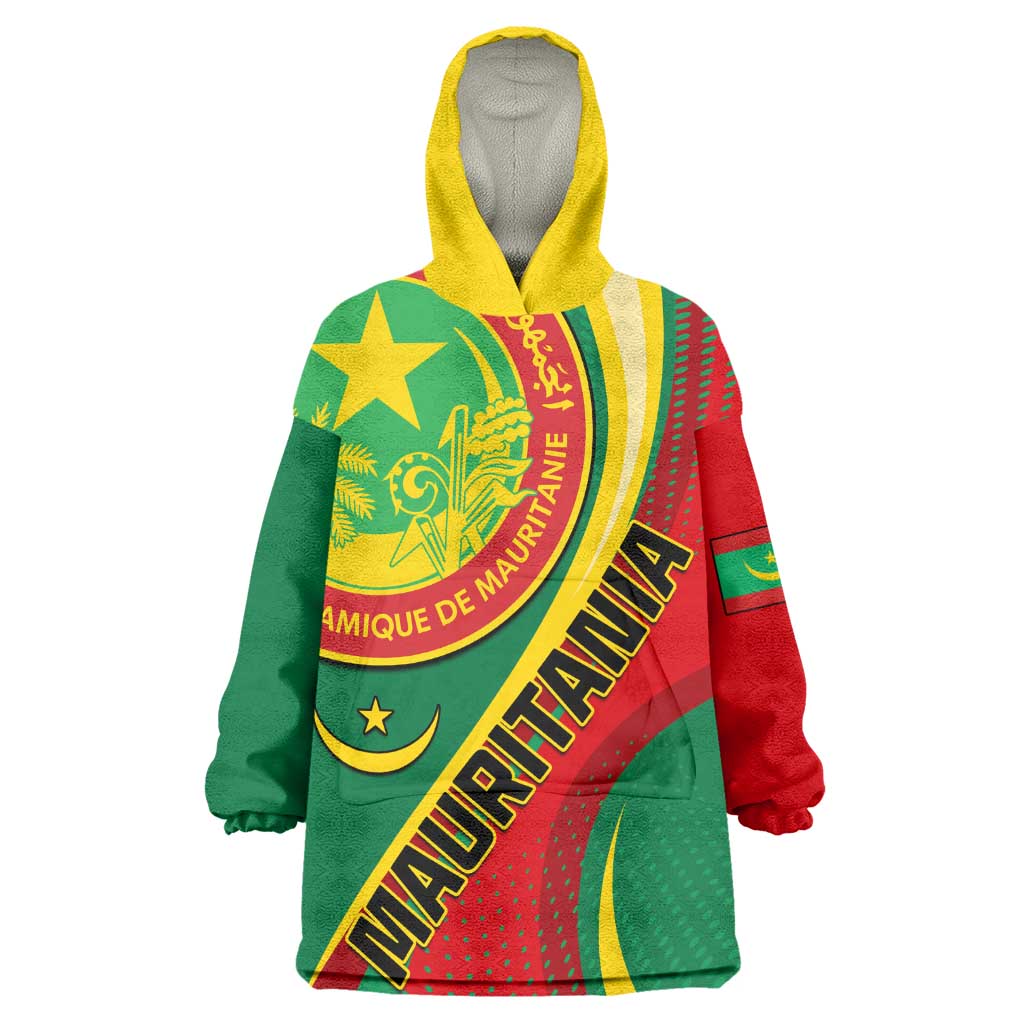 Personalized Mauritania Independence Day Wearable Blanket Hoodie with Mauritanian Seal - Special Version LT01