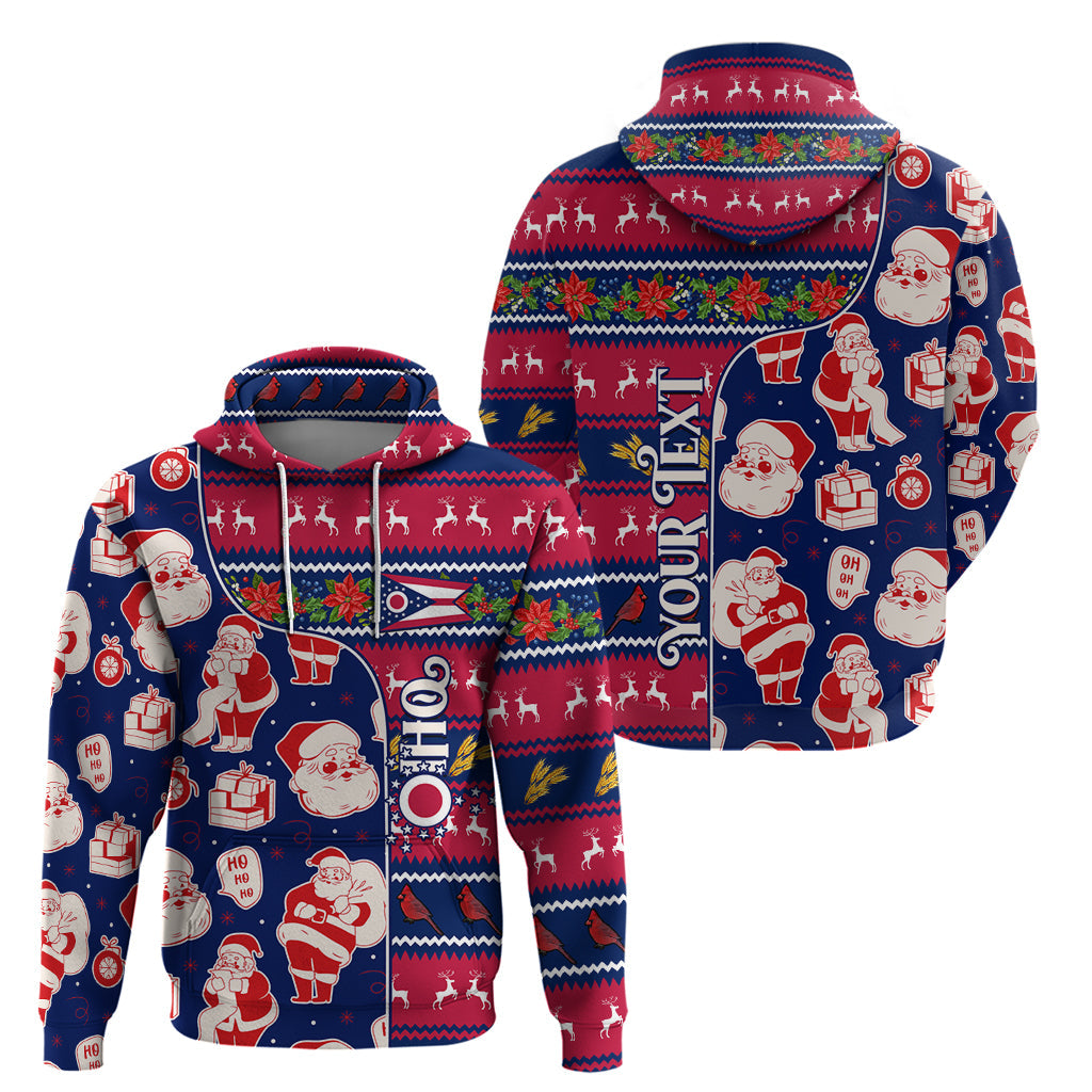 Custom Ohio Christmas Hoodie Santa Claus Pattern Unique Style LT01