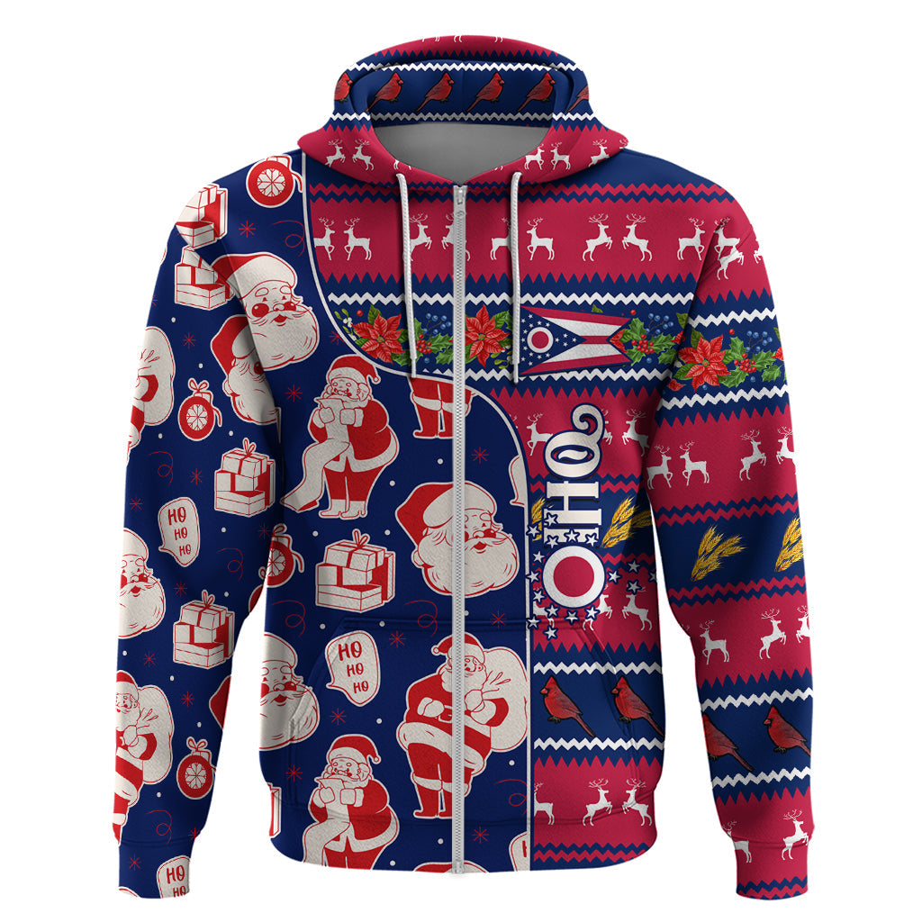Custom Ohio Christmas Hoodie Santa Claus Pattern Unique Style LT01