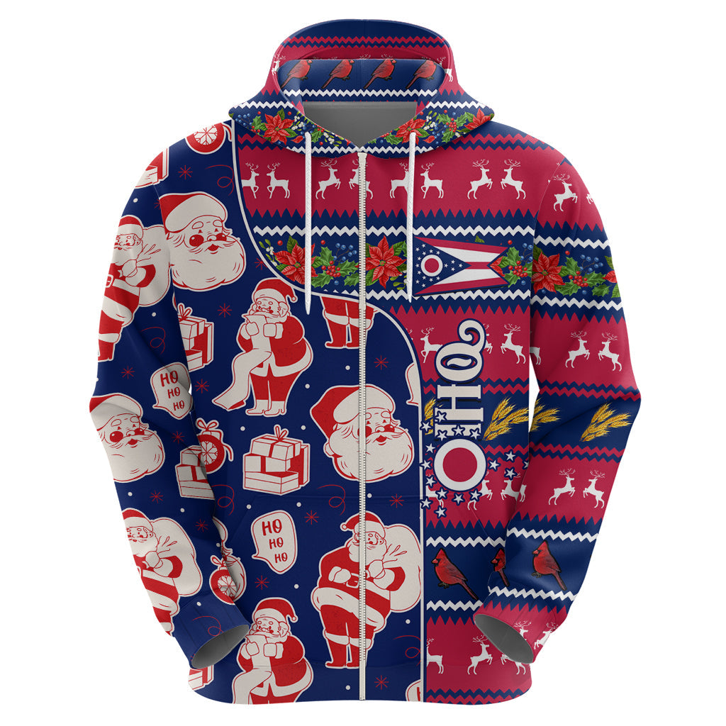 Custom Ohio Christmas Hoodie Santa Claus Pattern Unique Style LT01