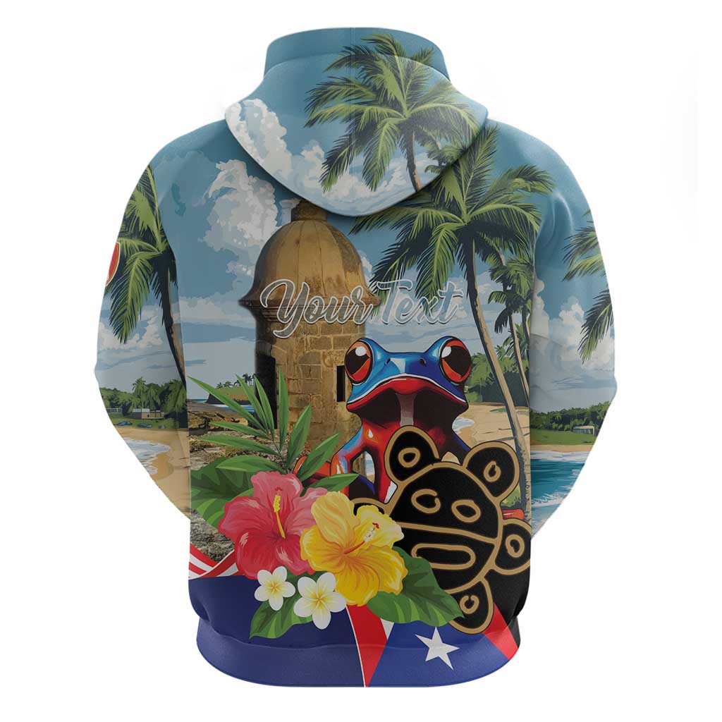 Personalized Boricua El Morro Hoodie Puerto Rico Sun Coqui LT01