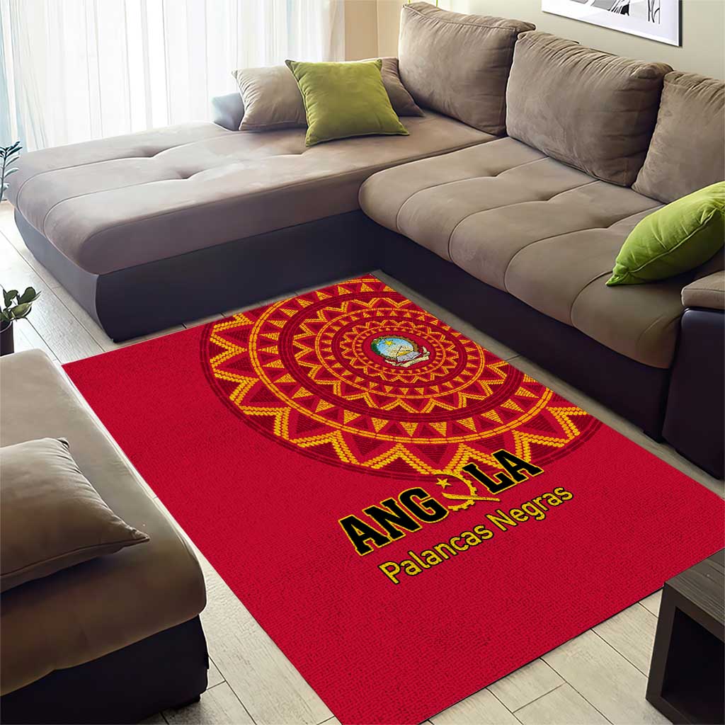 Support Palancas Negras - Red Angola Football Area Rug LT01
