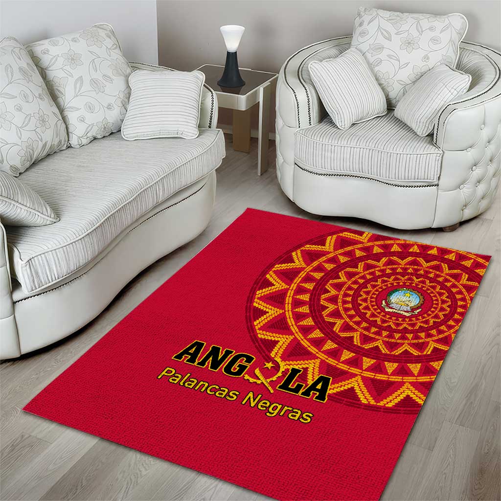 Support Palancas Negras - Red Angola Football Area Rug LT01