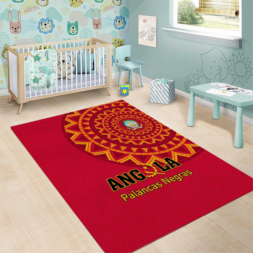 Support Palancas Negras - Red Angola Football Area Rug LT01