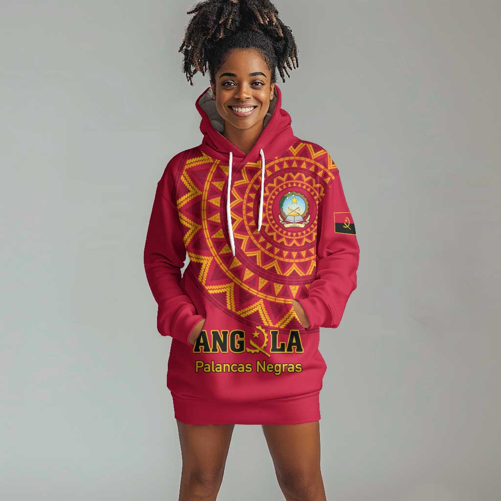 Support Palancas Negras - Red Angola Football Hoodie Dress LT01
