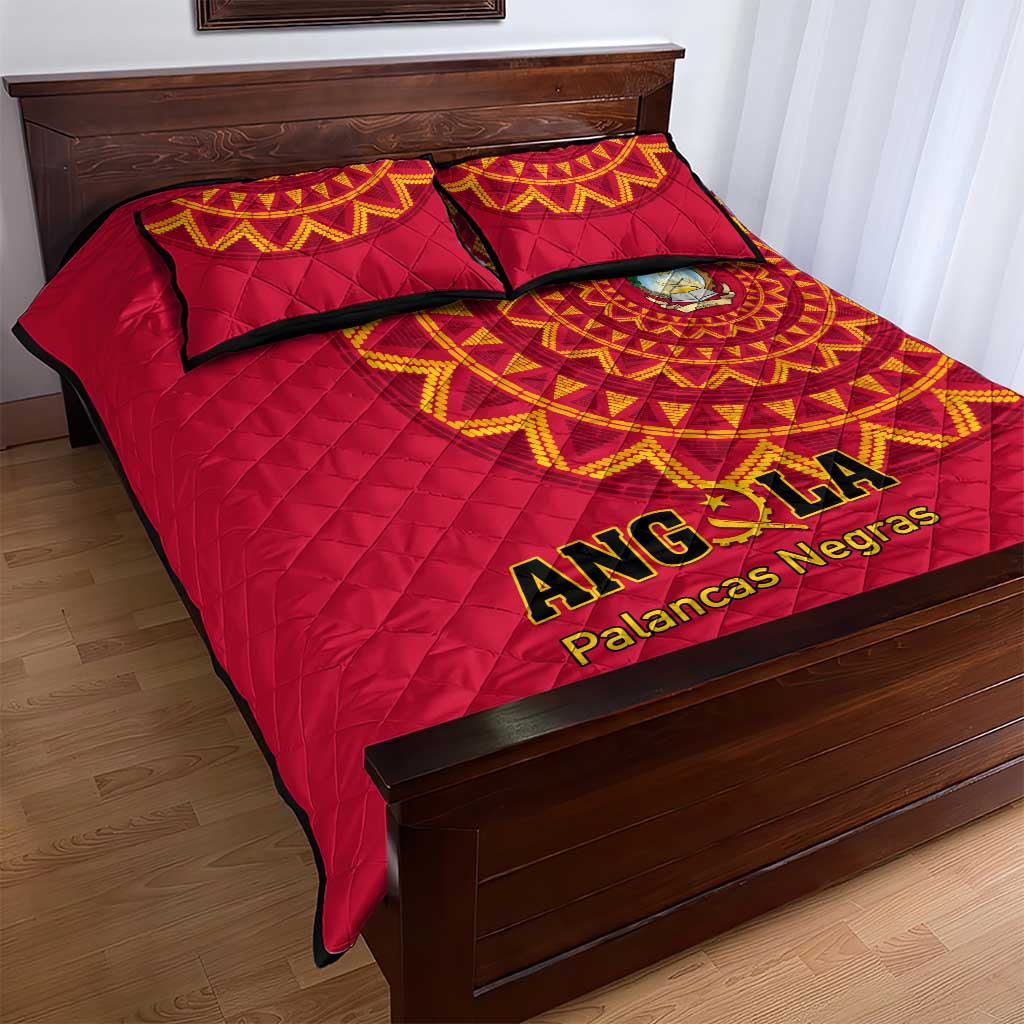 Support Palancas Negras - Red Angola Football Quilt Bed Set LT01