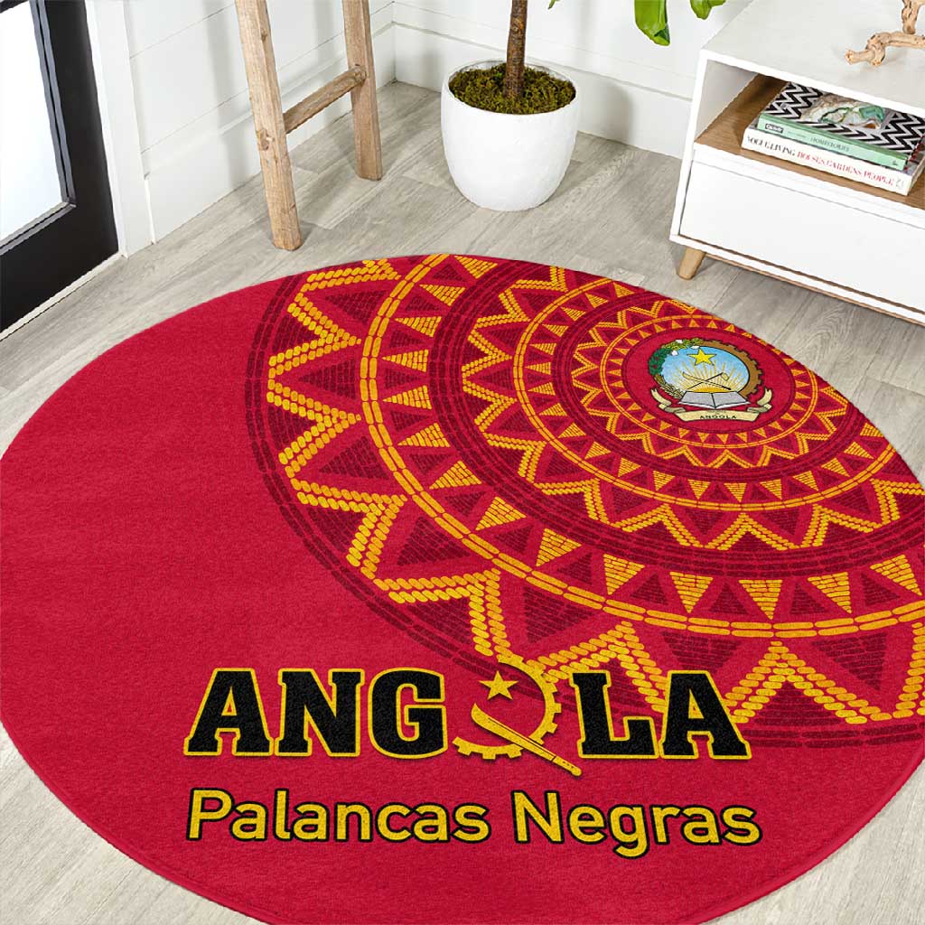 Support Palancas Negras - Red Angola Football Round Carpet LT01