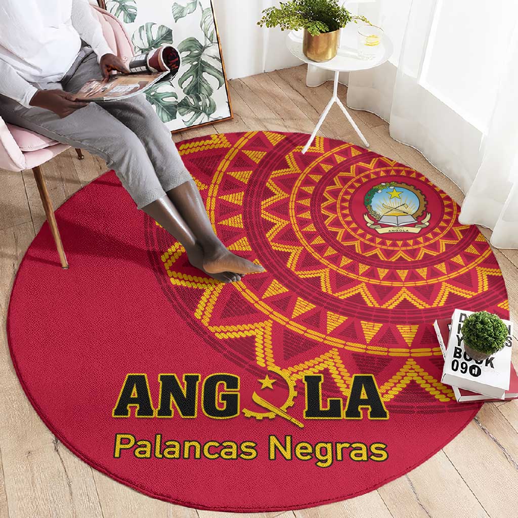 Support Palancas Negras - Red Angola Football Round Carpet LT01