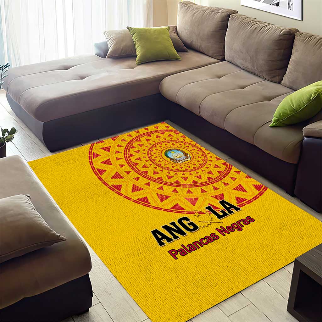Support Palancas Negras - Yellow Angola Football Area Rug LT01
