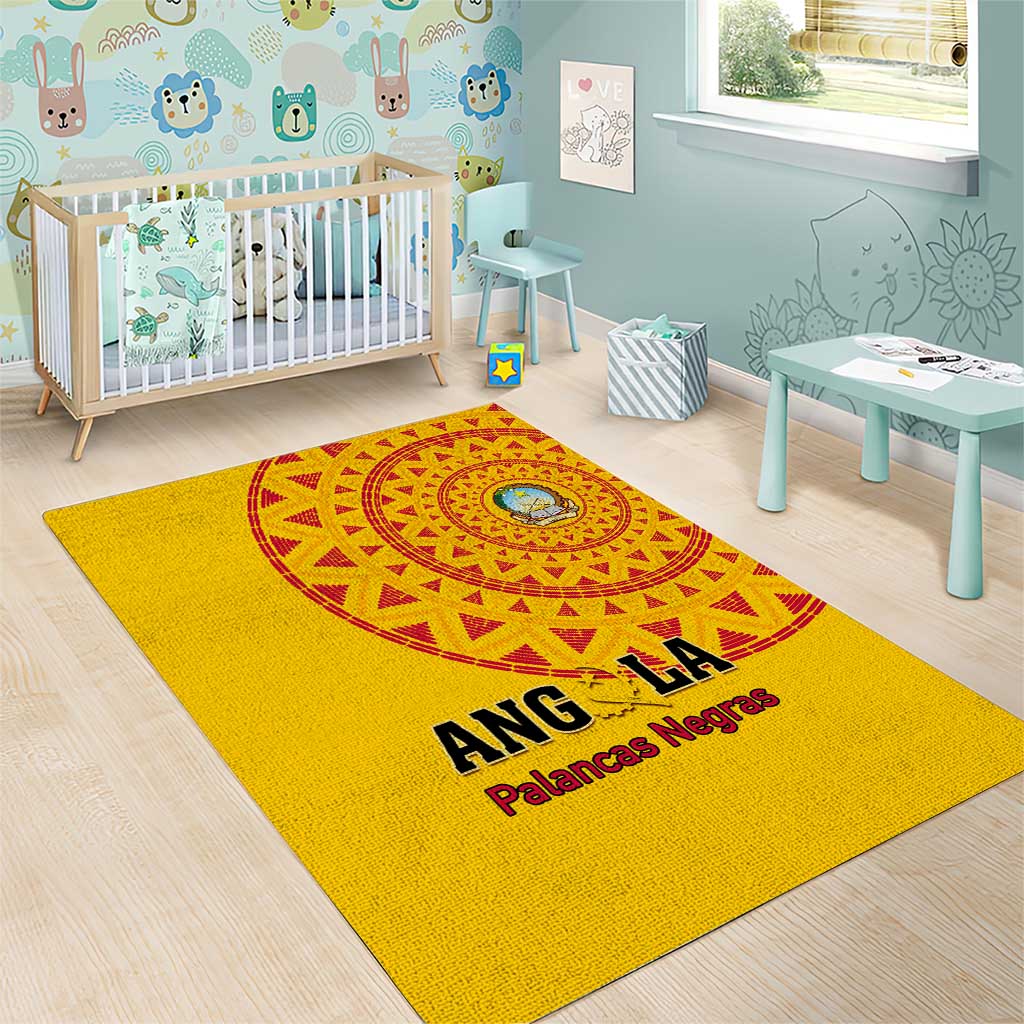 Support Palancas Negras - Yellow Angola Football Area Rug LT01