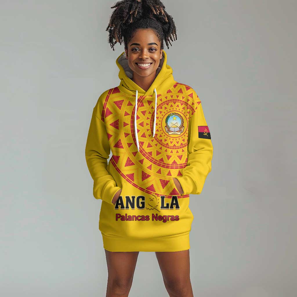Support Palancas Negras - Yellow Angola Football Hoodie Dress LT01