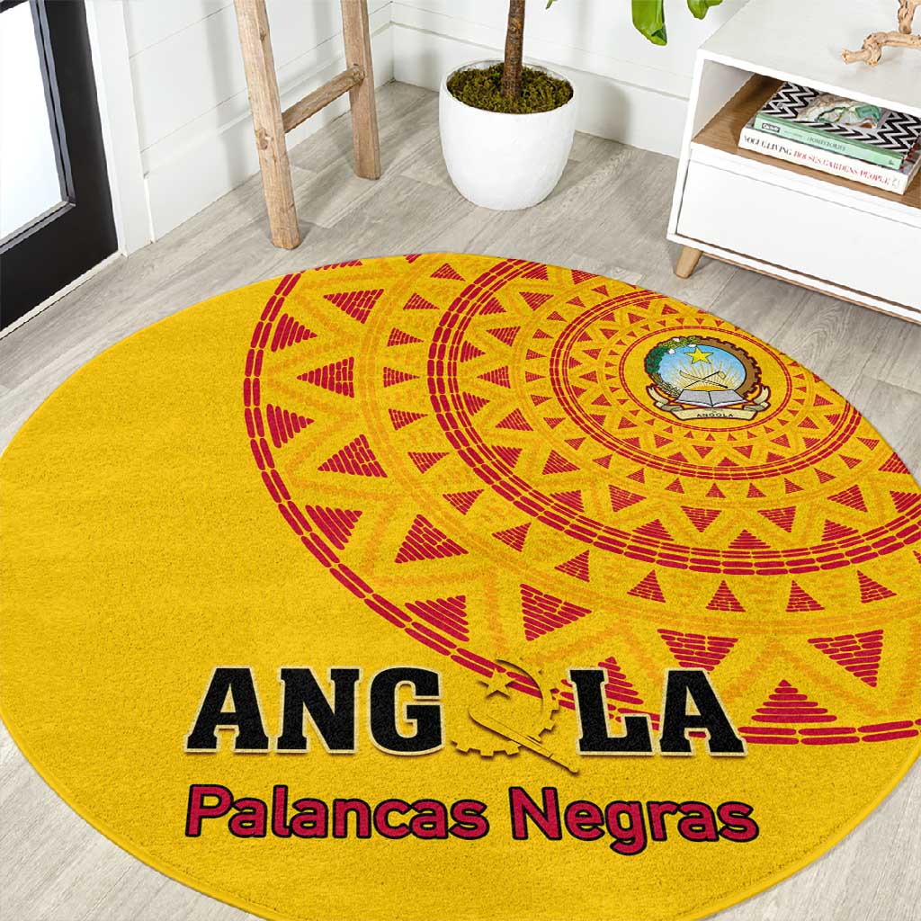 Support Palancas Negras - Yellow Angola Football Round Carpet LT01