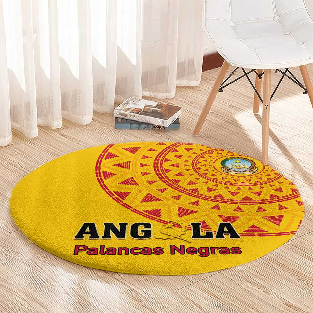 Support Palancas Negras - Yellow Angola Football Round Carpet LT01