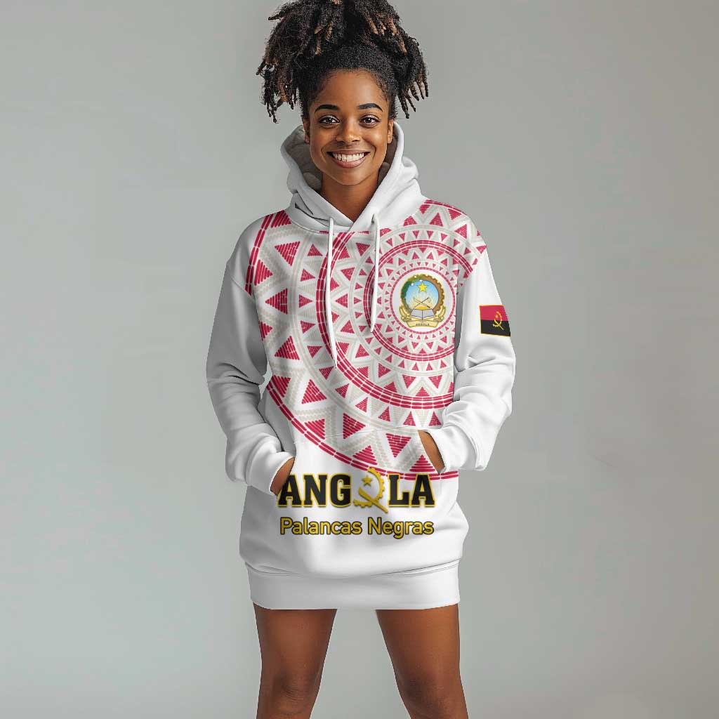 Support Palancas Negras - White Angola Football Hoodie Dress LT01