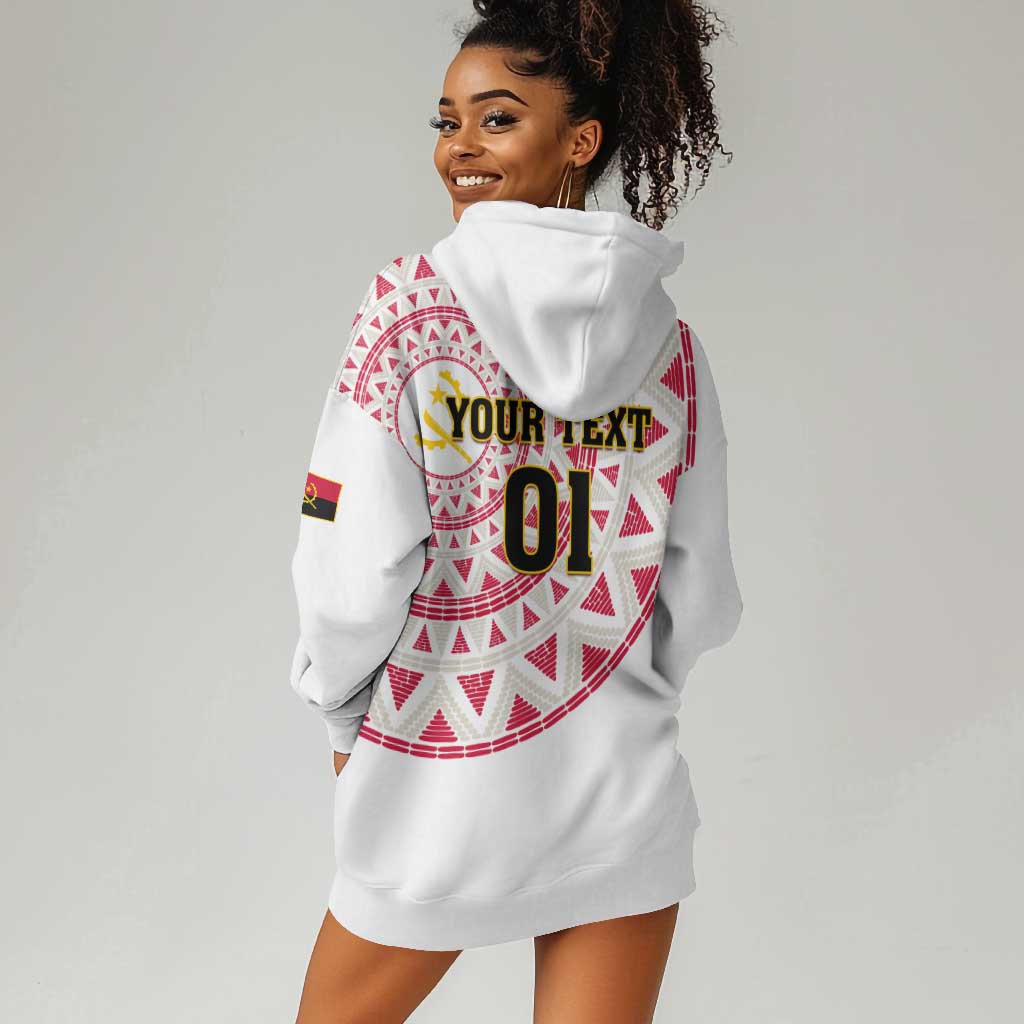 Support Palancas Negras - White Angola Football Hoodie Dress LT01
