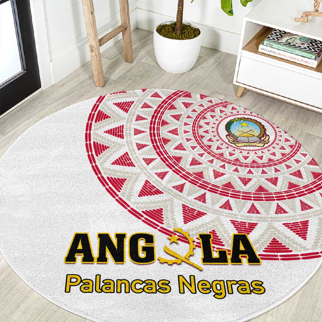 Support Palancas Negras - White Angola Football Round Carpet LT01