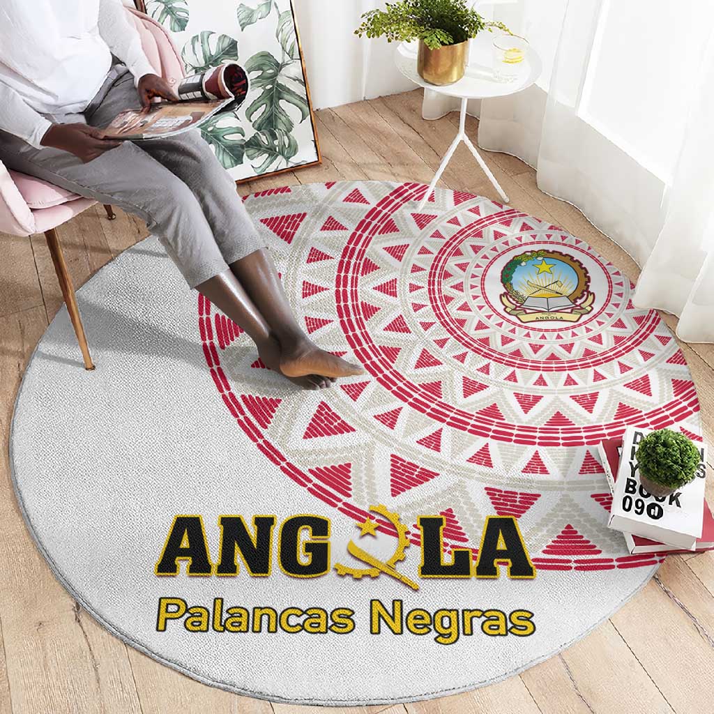 Support Palancas Negras - White Angola Football Round Carpet LT01