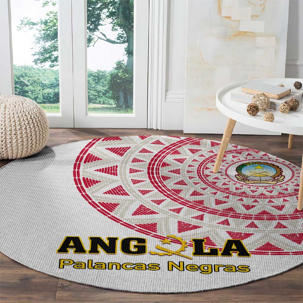 Support Palancas Negras - White Angola Football Round Carpet LT01