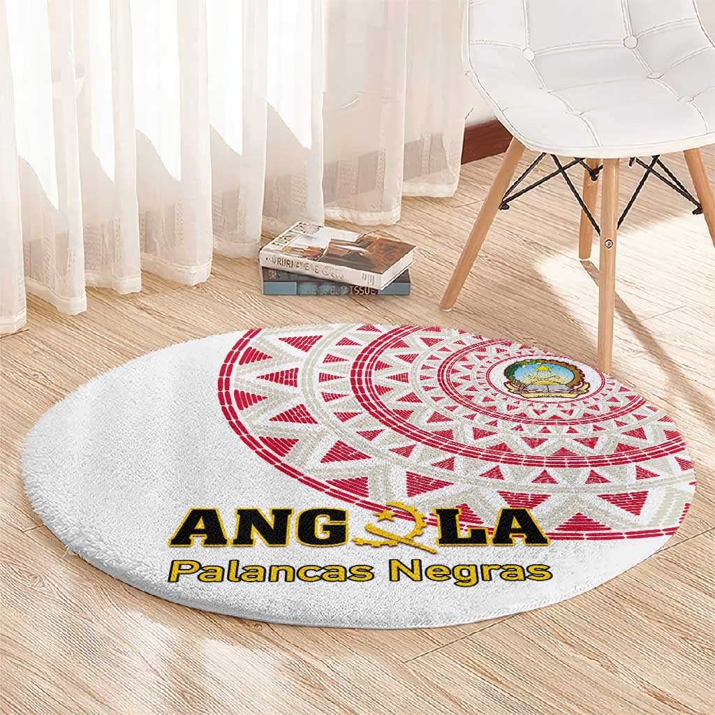 Support Palancas Negras - White Angola Football Round Carpet LT01