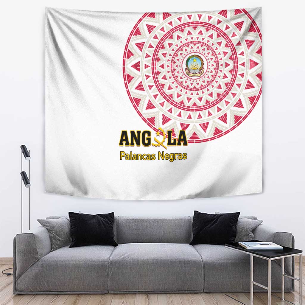 Support Palancas Negras - White Angola Football Tapestry LT01