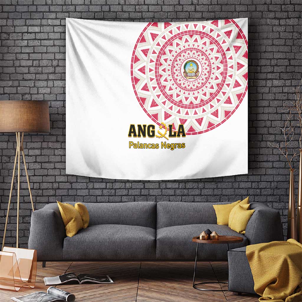 Support Palancas Negras - White Angola Football Tapestry LT01
