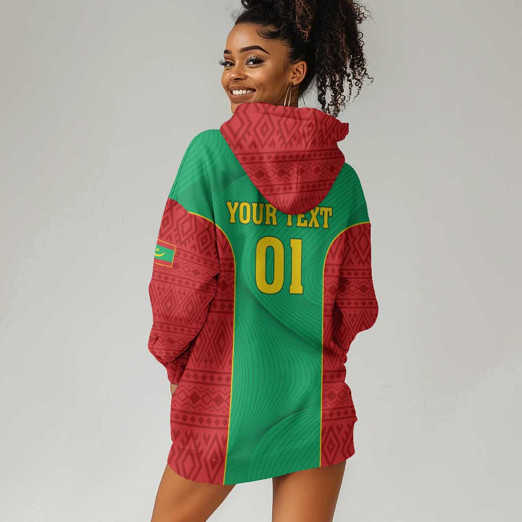 Support the Lions of Chinguetti - Mauritania Football Hoodie Dress LT01