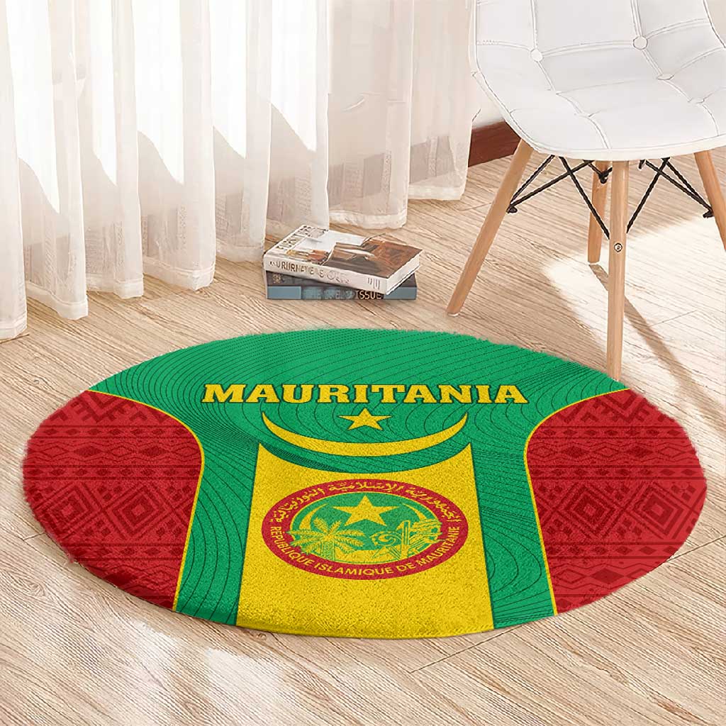 Support the Lions of Chinguetti - Mauritania Football Round Carpet LT01