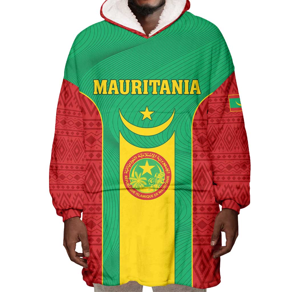 Support the Lions of Chinguetti - Mauritania Football Wearable Blanket Hoodie LT01