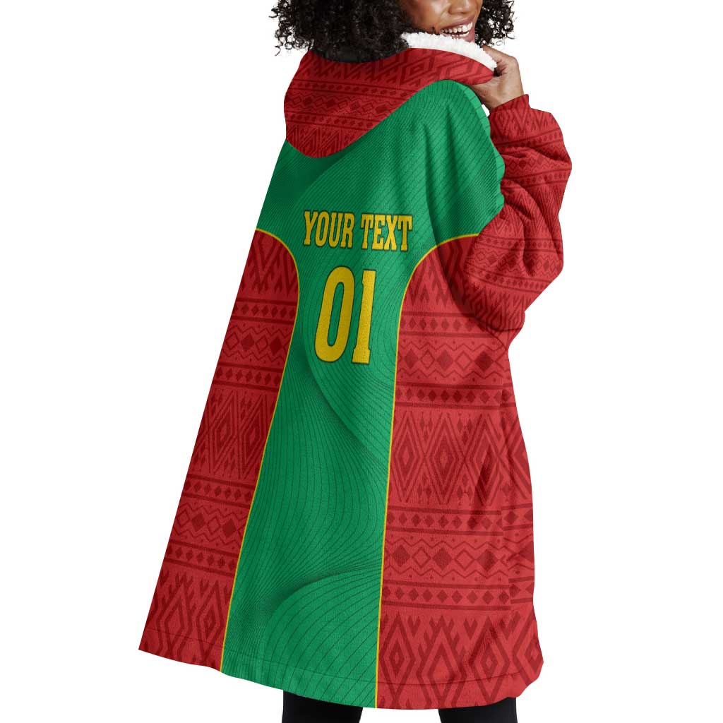 Support the Lions of Chinguetti - Mauritania Football Wearable Blanket Hoodie LT01