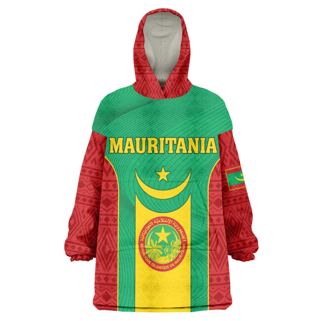 Support the Lions of Chinguetti - Mauritania Football Wearable Blanket Hoodie LT01
