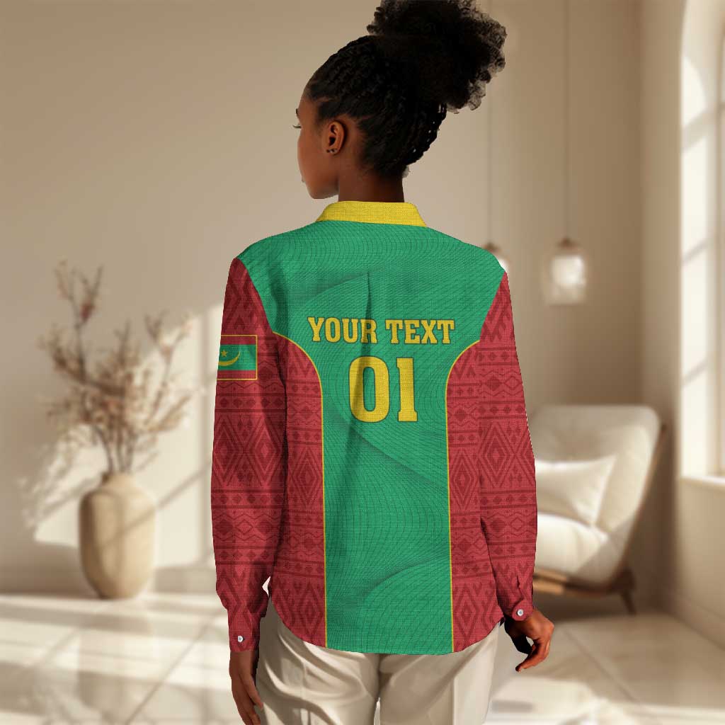 Support the Lions of Chinguetti - Mauritania Football Women Casual Shirt LT01