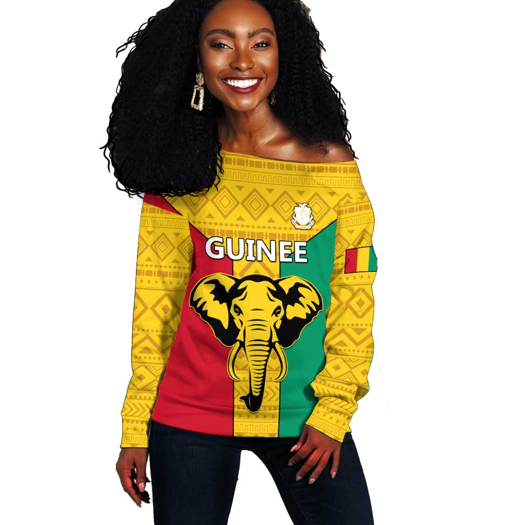 Guinea Football Off Shoulder Sweater Come On Syli National LT01