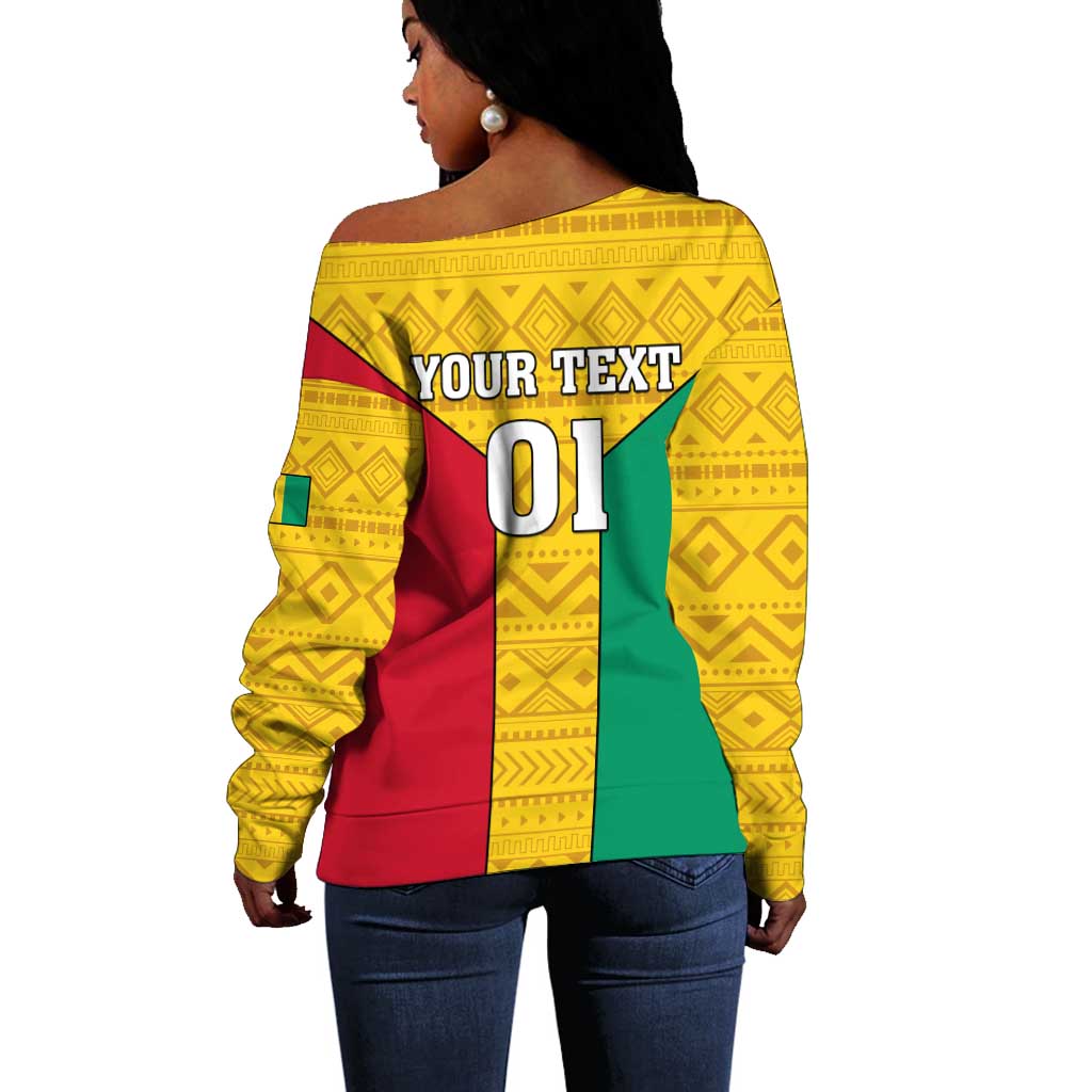 Guinea Football Off Shoulder Sweater Come On Syli National LT01