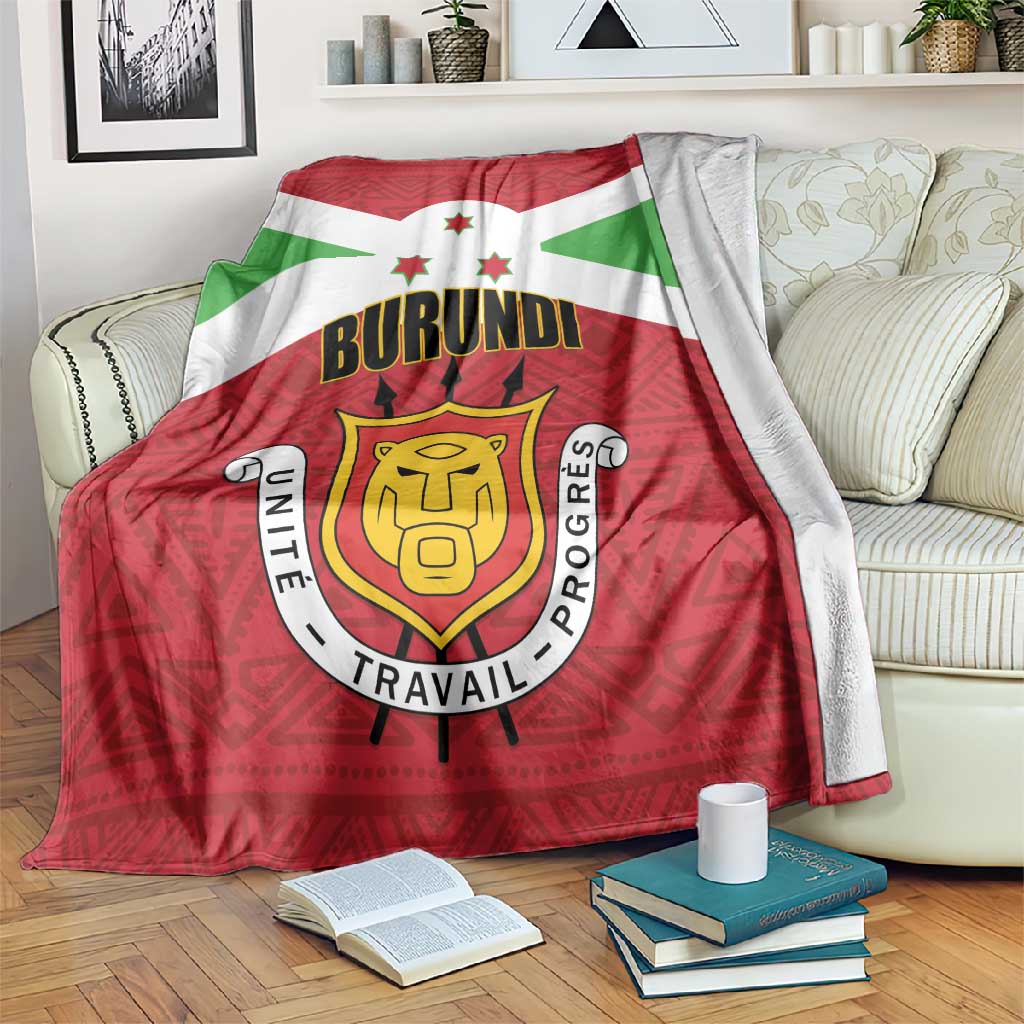 Burundi Blanket Coat Of Arms African Pattern LT01