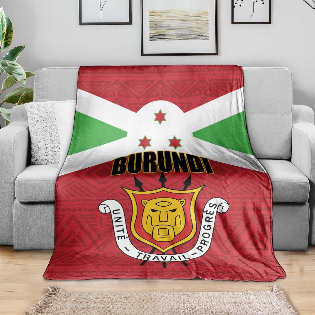 Burundi Blanket Coat Of Arms African Pattern LT01