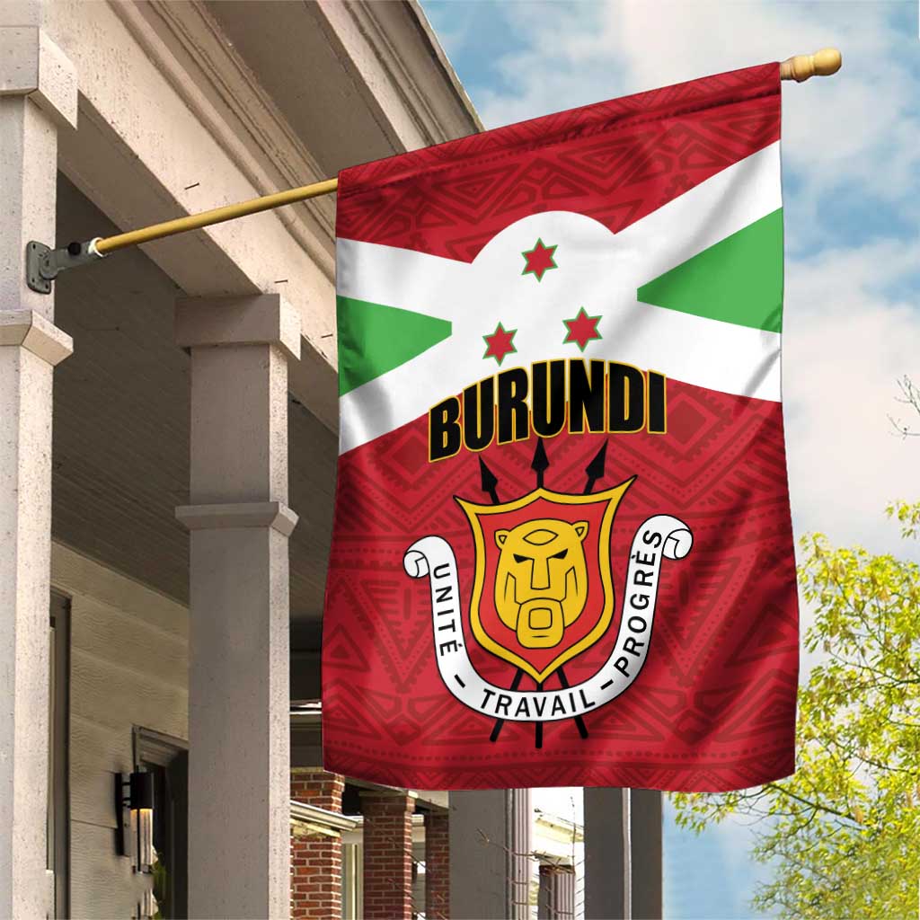 Burundi Garden Flag Coat Of Arms African Pattern LT01
