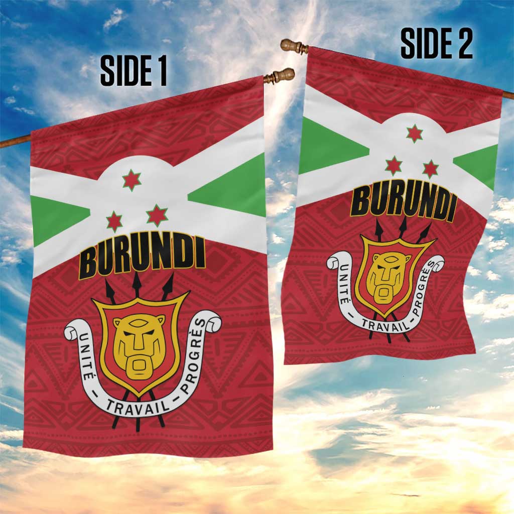Burundi Garden Flag Coat Of Arms African Pattern LT01