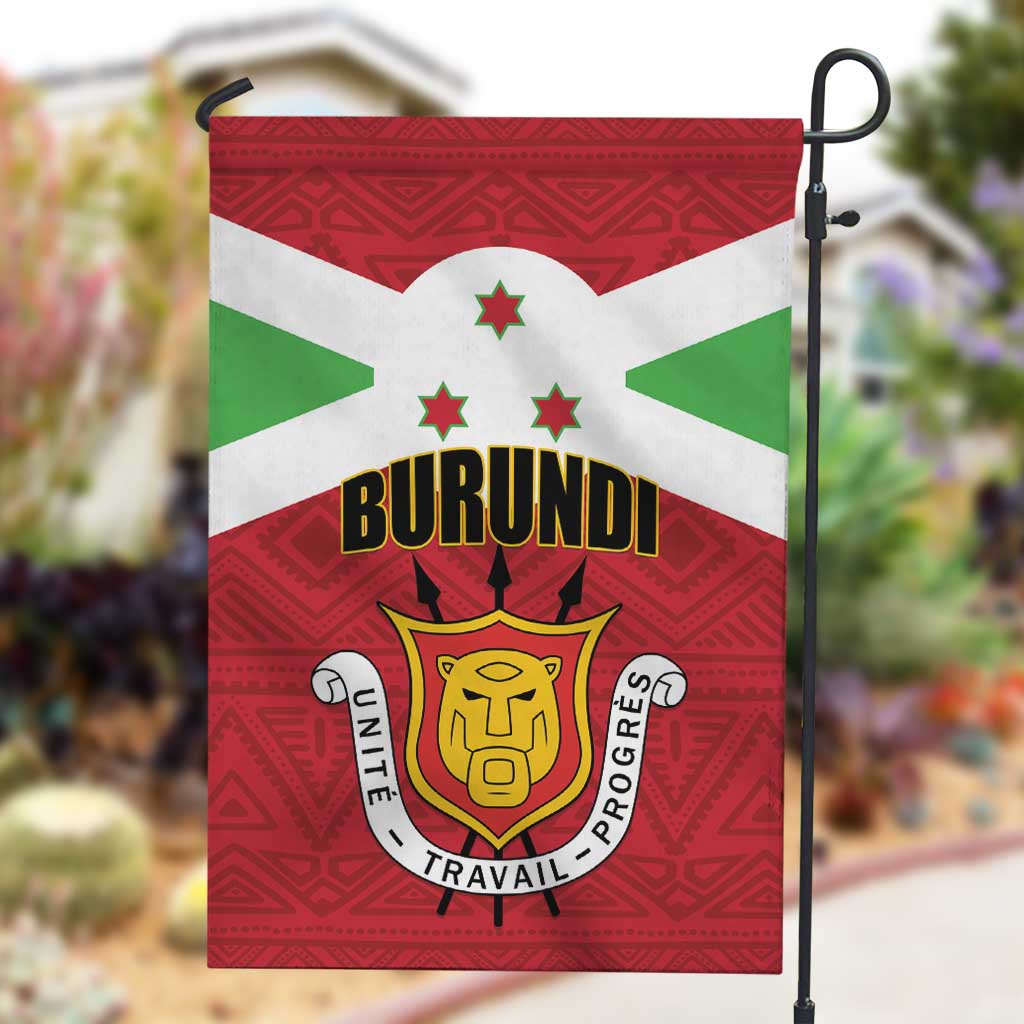 Burundi Garden Flag Coat Of Arms African Pattern LT01