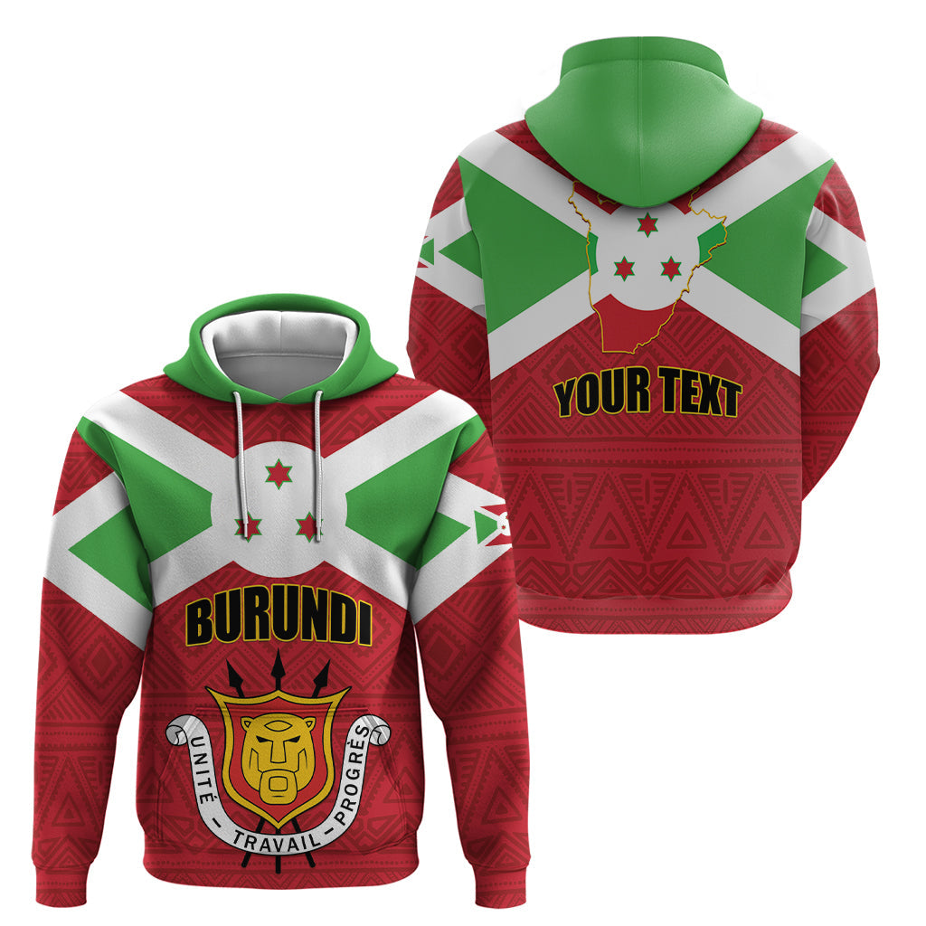 Personalized Burundi Hoodie Coat Of Arms African Pattern LT01