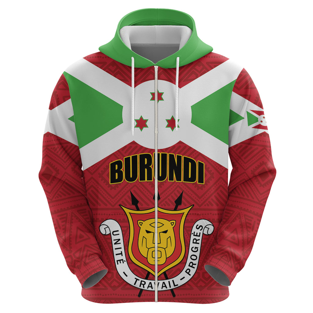 Personalized Burundi Hoodie Coat Of Arms African Pattern LT01