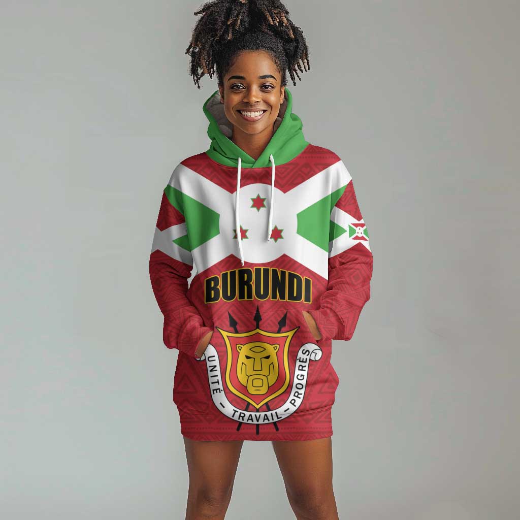 Personalized Burundi Hoodie Dress Coat Of Arms African Pattern LT01