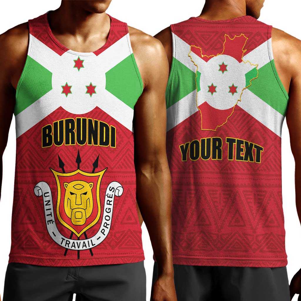 Personalized Burundi Men Tank Top Coat Of Arms African Pattern LT01