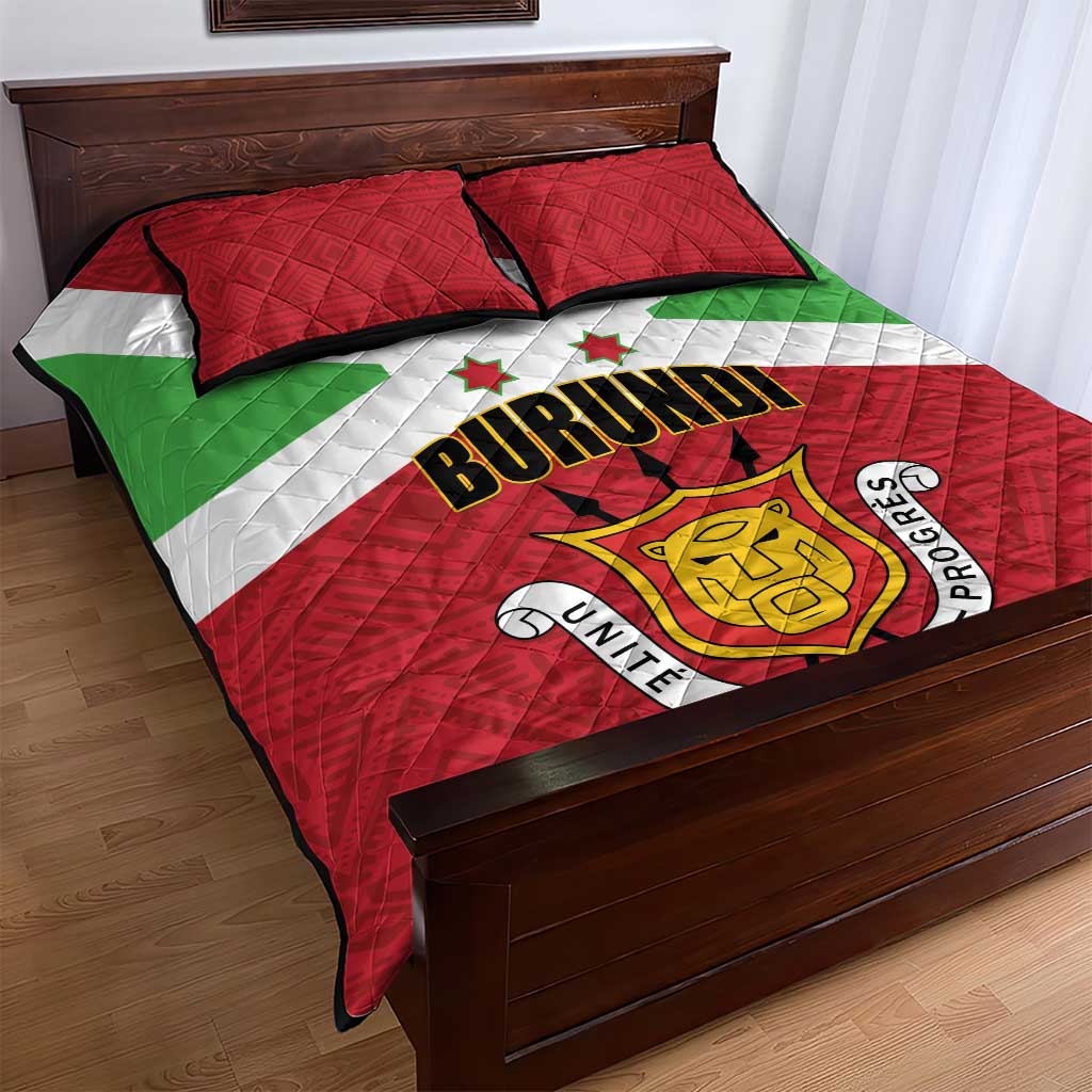 Burundi Quilt Bed Set Coat Of Arms African Pattern LT01