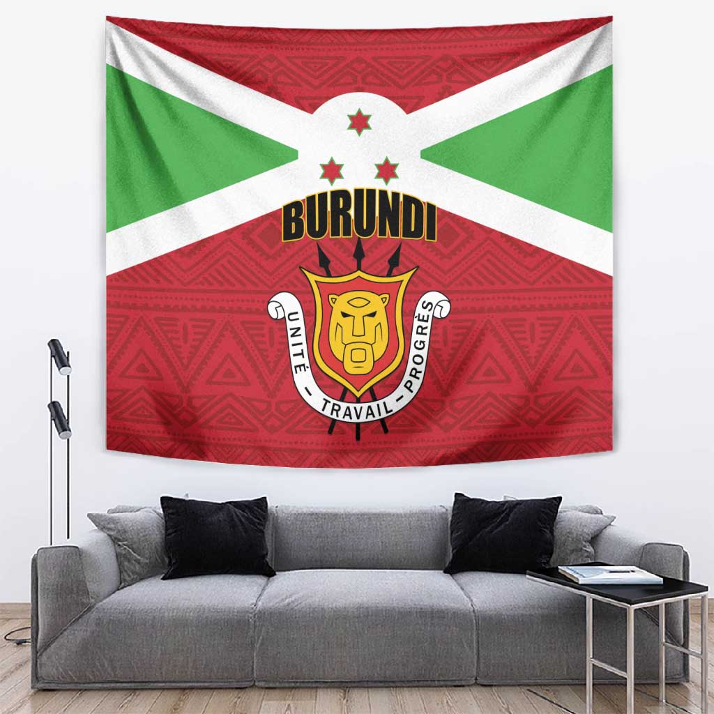 Burundi Tapestry Coat Of Arms African Pattern LT01