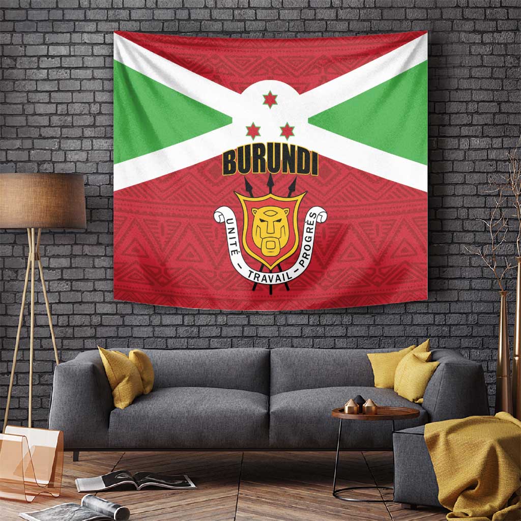 Burundi Tapestry Coat Of Arms African Pattern LT01