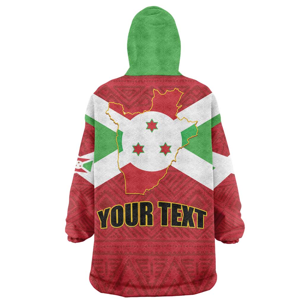Personalized Burundi Wearable Blanket Hoodie Coat Of Arms African Pattern LT01