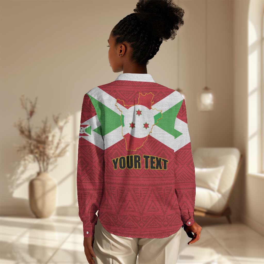 Personalized Burundi Women Casual Shirt Coat Of Arms African Pattern LT01